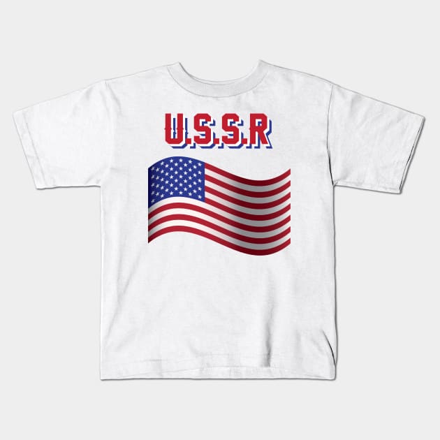 U.S.S.R Flag Kids T-Shirt by OllieBoyne